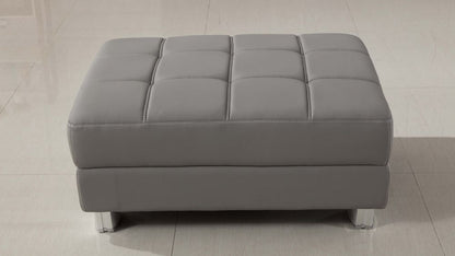 AE-L138 Gray Faux Leather Sectional 3pc Sofa