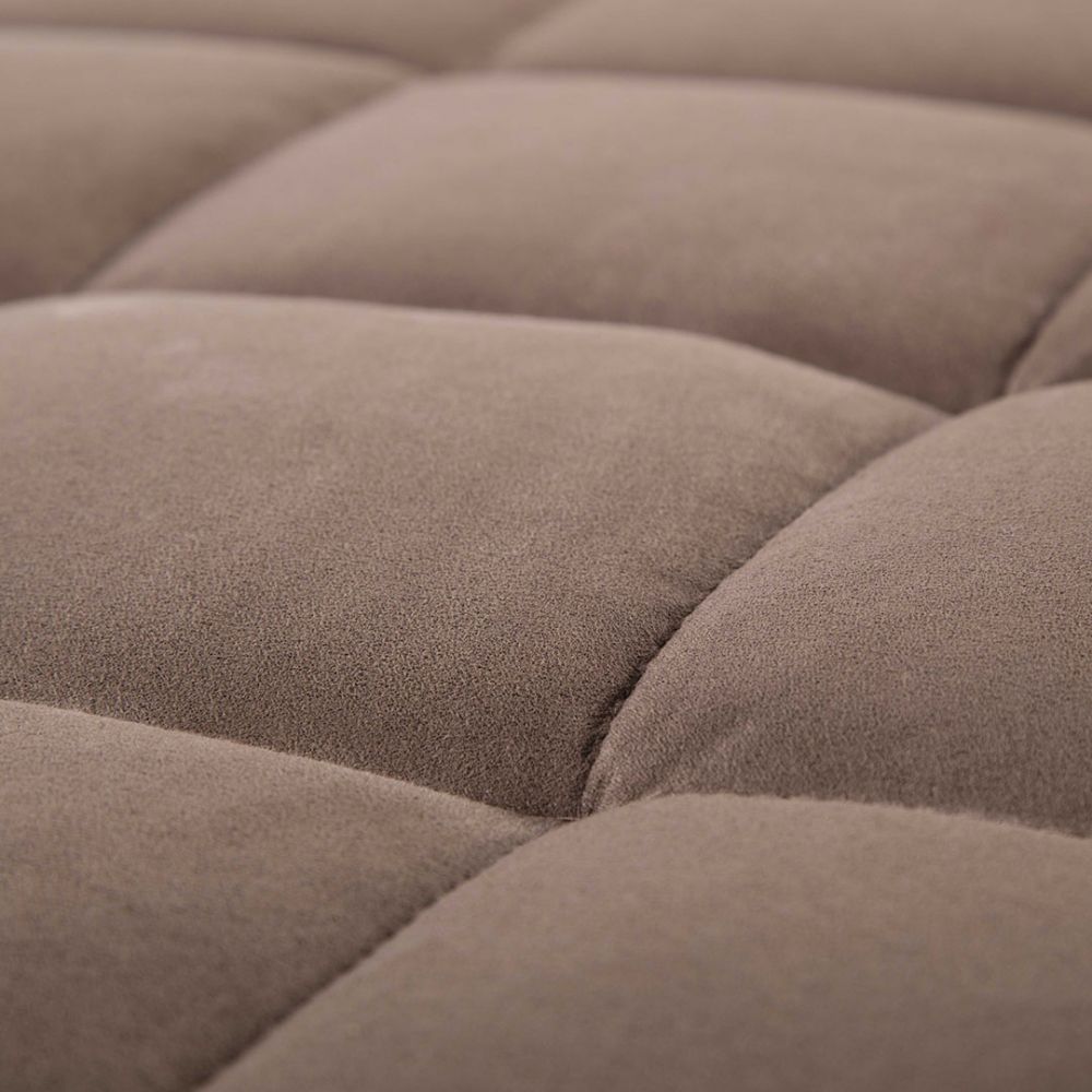 AE-L382 Light Brown Microfiber Sectional Sofa