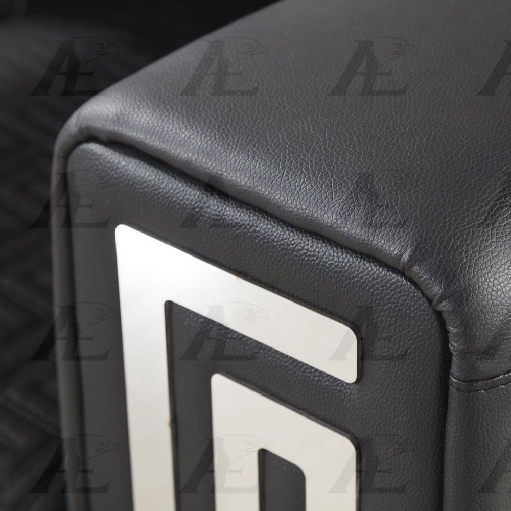 AE223 Faux Leather and Fabric Sofa