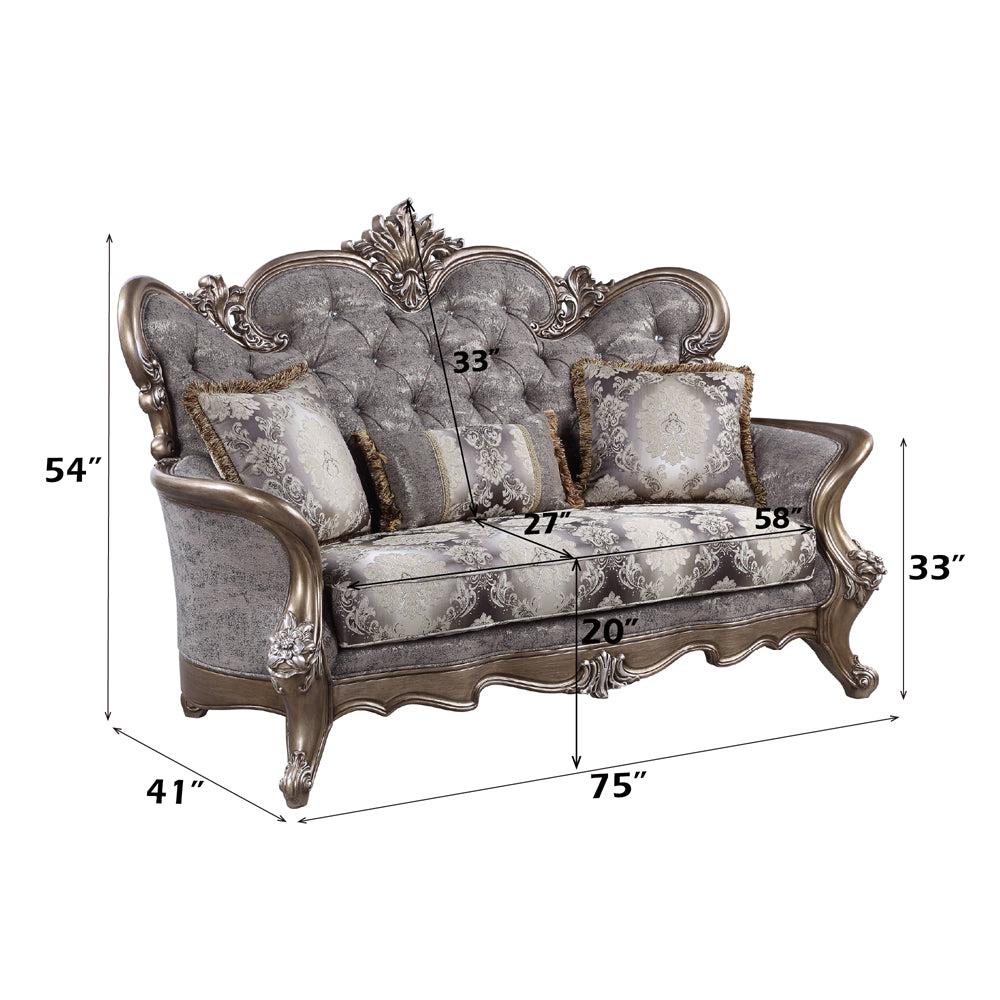 Elozzol Loveseat W/3 Pillows