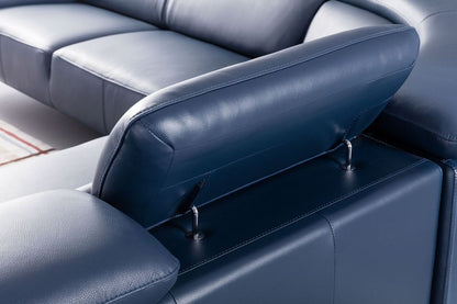 EK-L8002M Italian Top Grain Leather Sectional Sofa